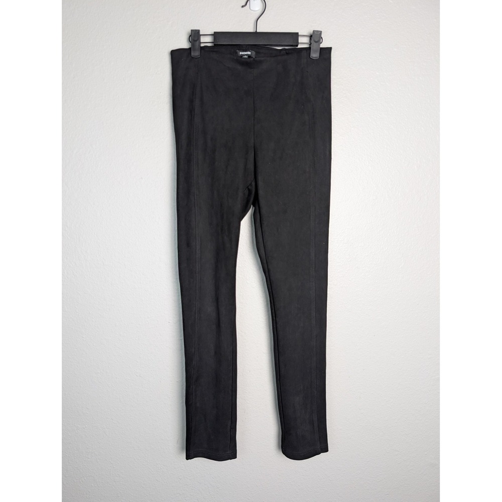 Premise Leggings Womens S‎ Black Faux suede Ankle Footless Elastic Waist